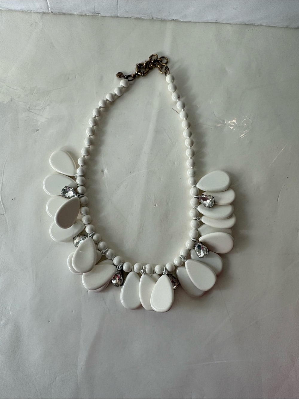 J crew White Teardrop Statement Necklace - Women Jewelry